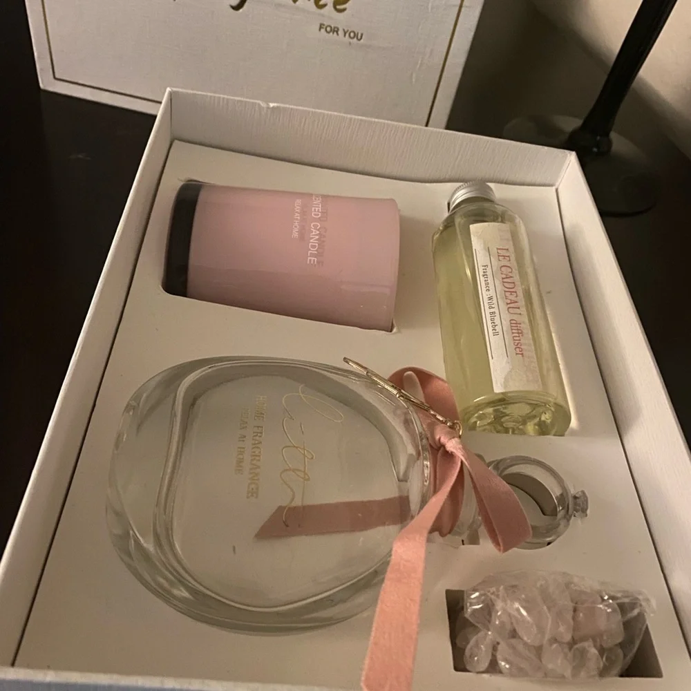 New Romantic Time Home Fragrance Gift Set | Diffuser • Candle • Rose Quartz